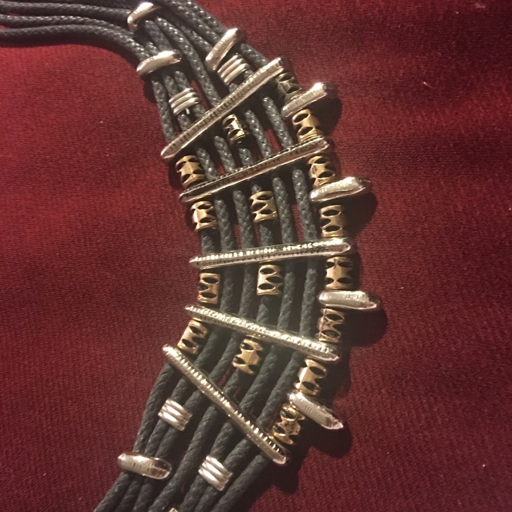 Bohemian metal and corded belt